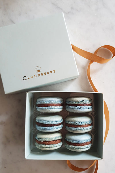Gift box of Dingle whiskey caramel macarons